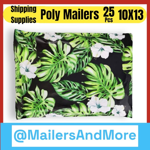 25 10X13 Poly Mailers Monstera Leaves Shipping Envelopes Bags PRICE IS FIRM - Picture 2 of 7
